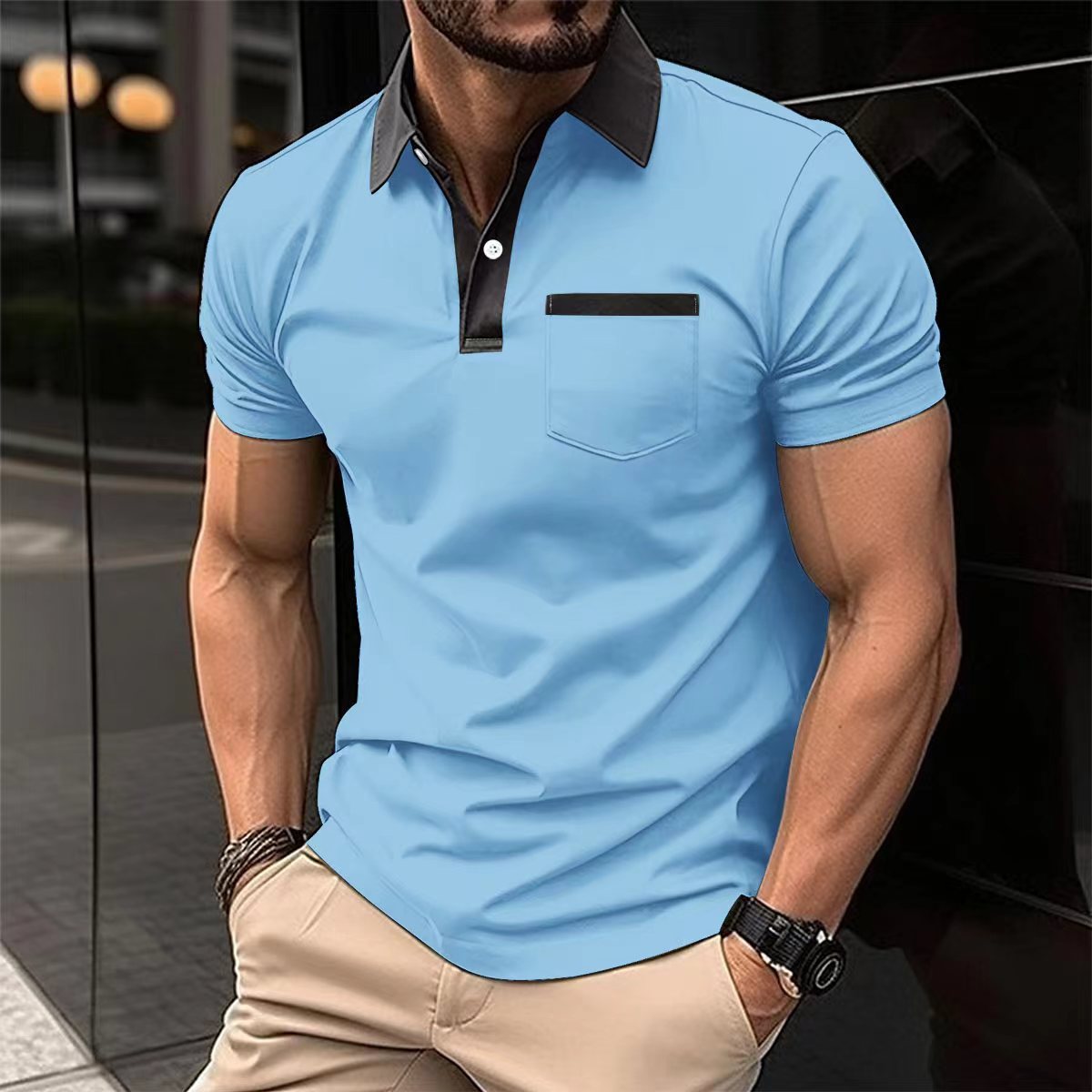 Malcolm – Slim Fit Short-Sleeved Polo Shirt for Men