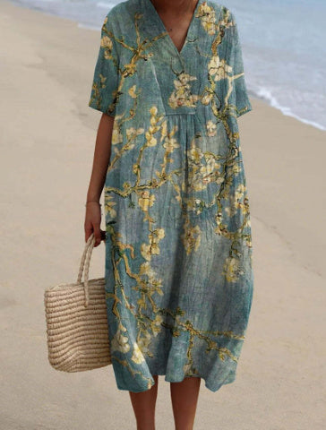 Christina – Comfortable Loose Printed Long Dress