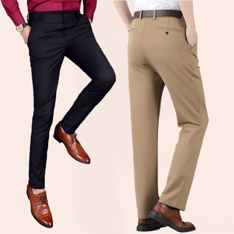 Men's Stretch Dress Pants – Modern Slim Fit Business & Casual Trousers