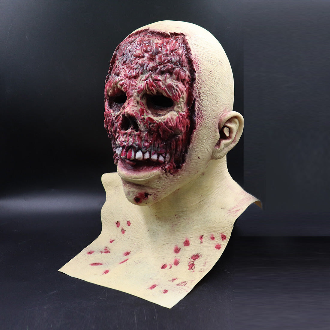 Halloween Scary Zombie Skull Latex Mask for Adults – Full Head Costume Accessory