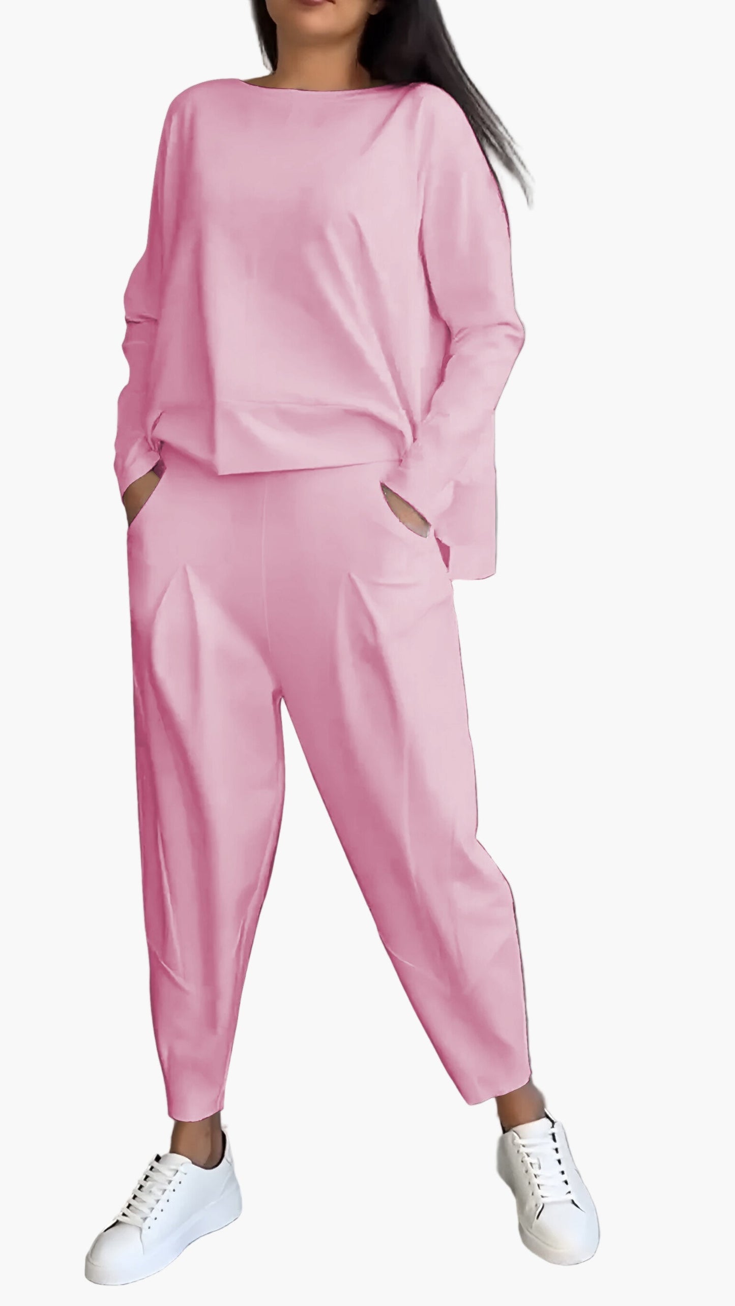 Women's Relaxed Fit Two-Piece Loungewear Set – Casual Cozy Lounge and Street Style Outfit