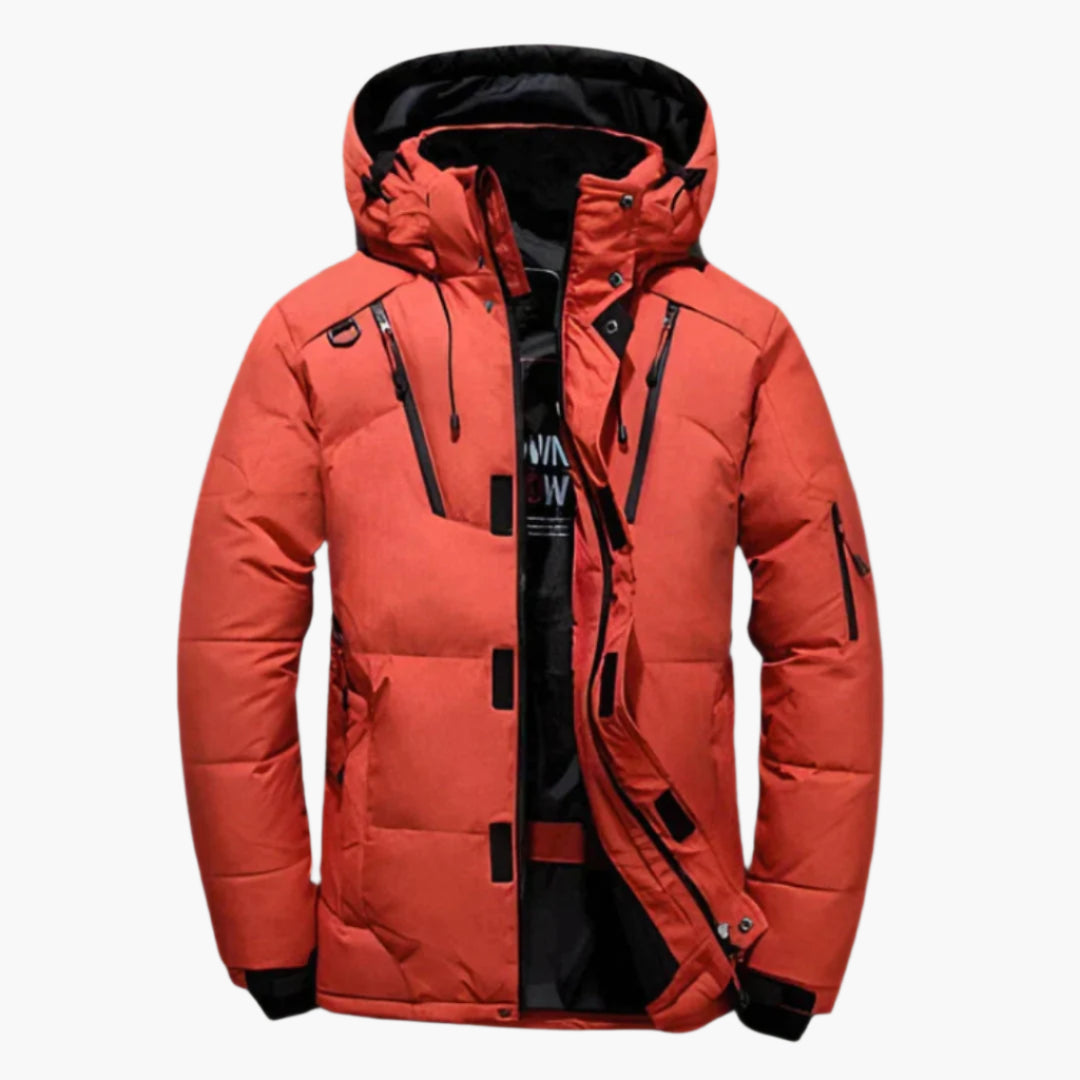 Men's Winter Down Jacket – Padded Hooded Parka for Cold Weather, Urban & Outdoor Style