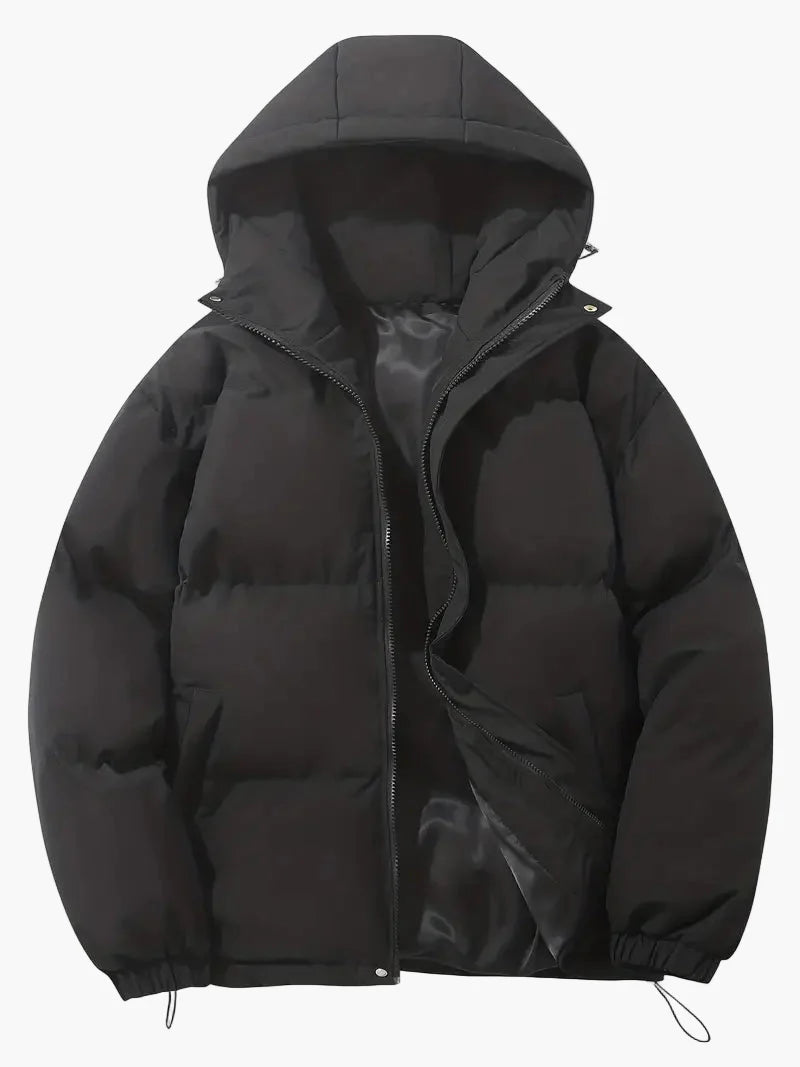 Men's Classic Winter Puffer Jacket Hooded Warm Outdoor Coat