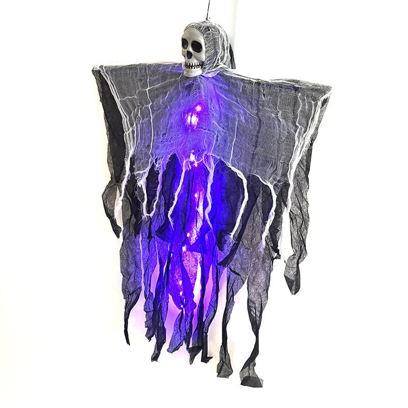 Halloween Hanging Ghost with LED Lights Decoration for Spooky Outdoor Parties