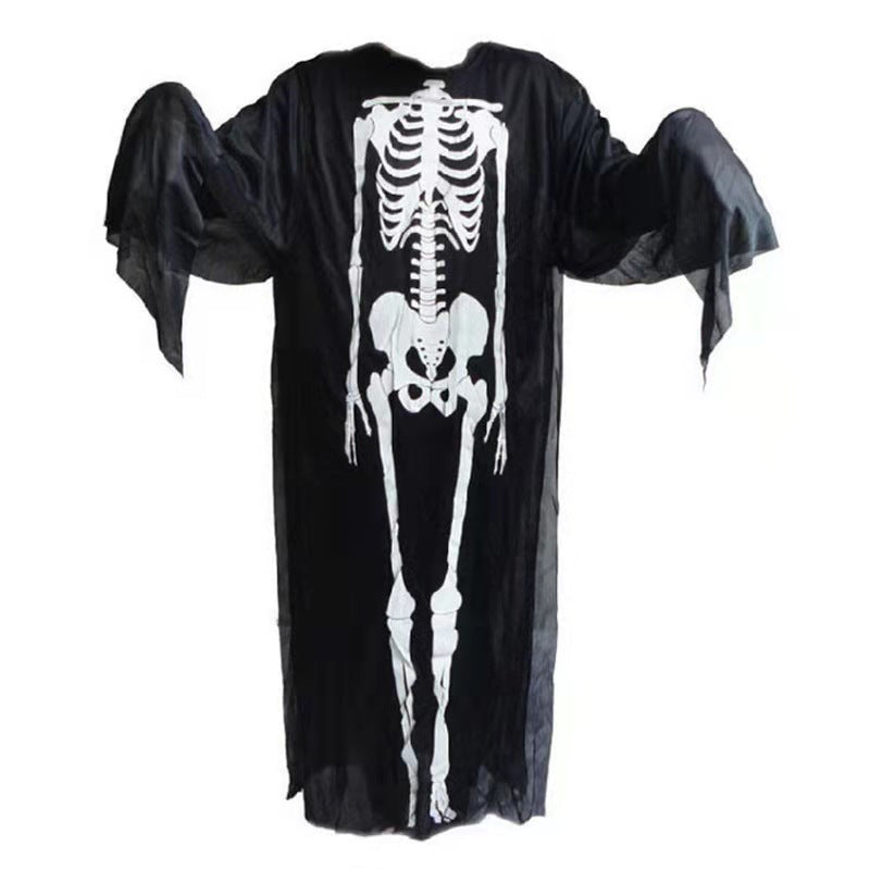 Halloween Skeleton Print Costume Dress for Kids - Spooky Party Outfit