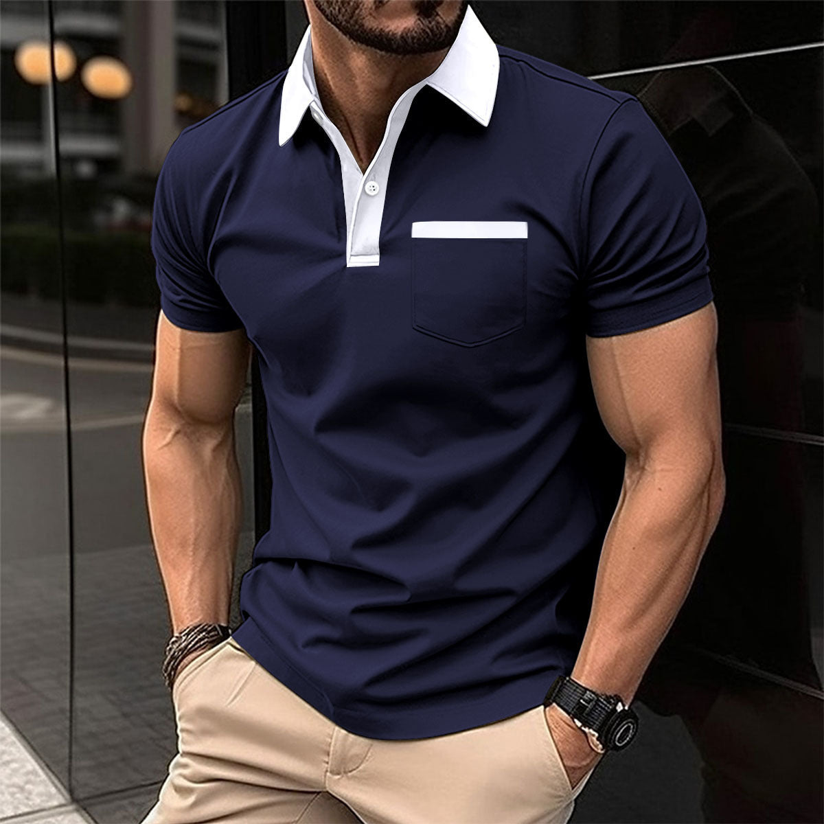 Malcolm – Slim Fit Short-Sleeved Polo Shirt for Men