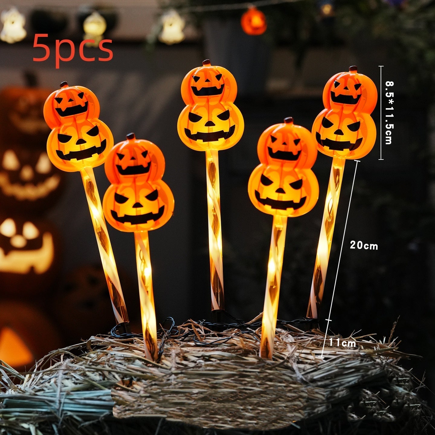 Halloween Ghost Pathway Lights Outdoor Decoration Set