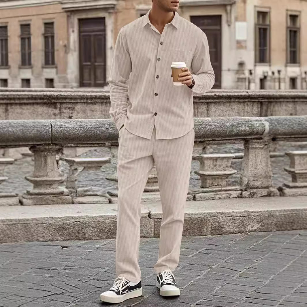 Kirk – Casual Sports Cardigan Trousers Set