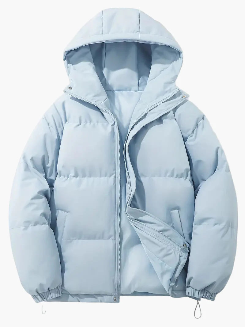 Men's Classic Winter Puffer Jacket Hooded Warm Outdoor Coat