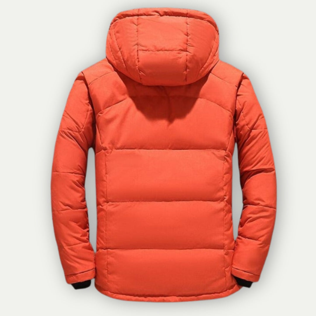 Men's Winter Down Jacket – Padded Hooded Parka for Cold Weather, Urban & Outdoor Style