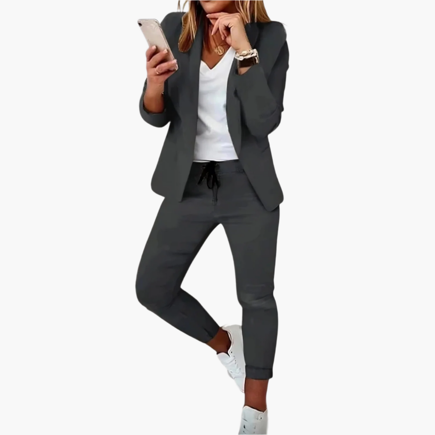 Women's Business Casual Blazer and Pants Set – Stylish Comfortable Office Wear