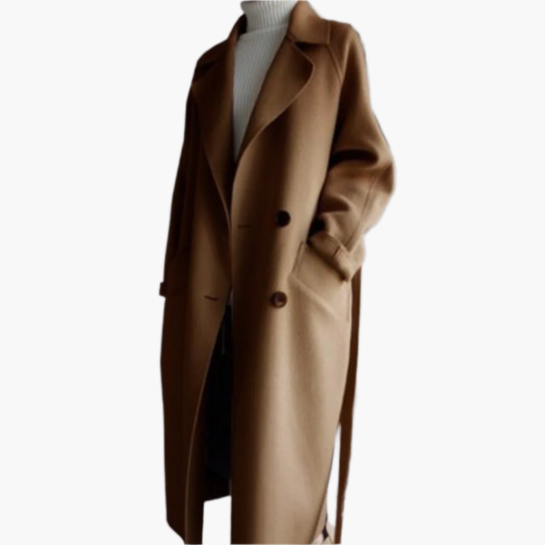 Women's Elegant Long Winter Overcoat Classic Style