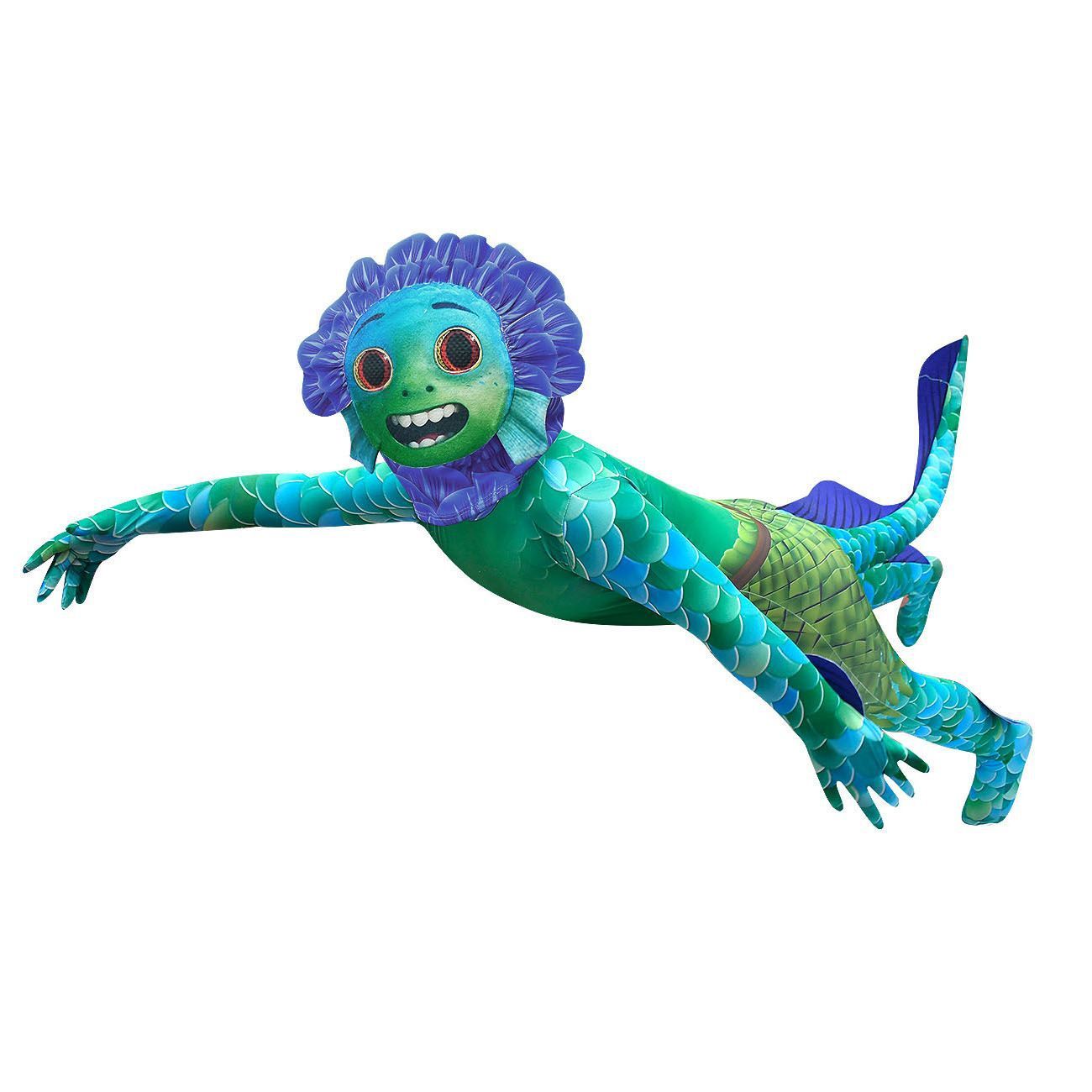 Kids' Halloween Sea Monster Costume Jumpsuit – Cartoon Animal Bodysuit for Boys and Girls