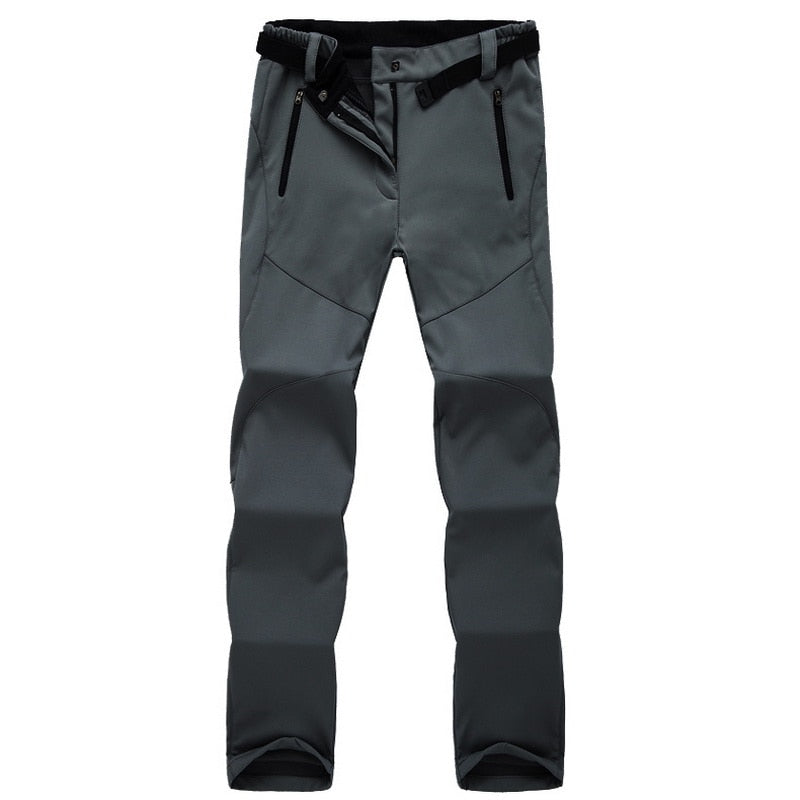 Men's Outdoor Waterproof Hiking Pants – Tactical Fleece-Lined Trekking Trousers