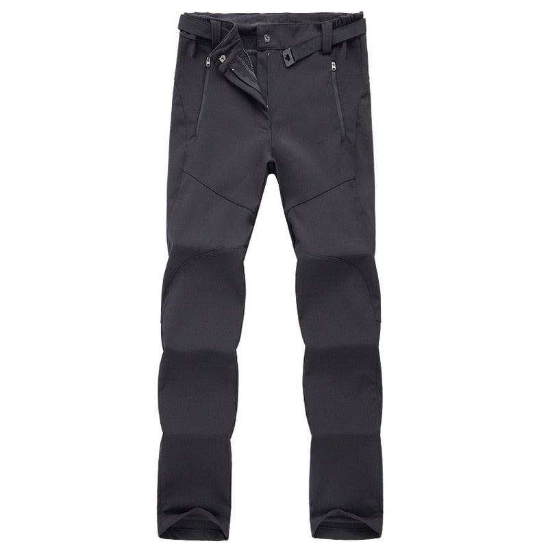 Men's Outdoor Waterproof Hiking Pants – Tactical Fleece-Lined Trekking Trousers