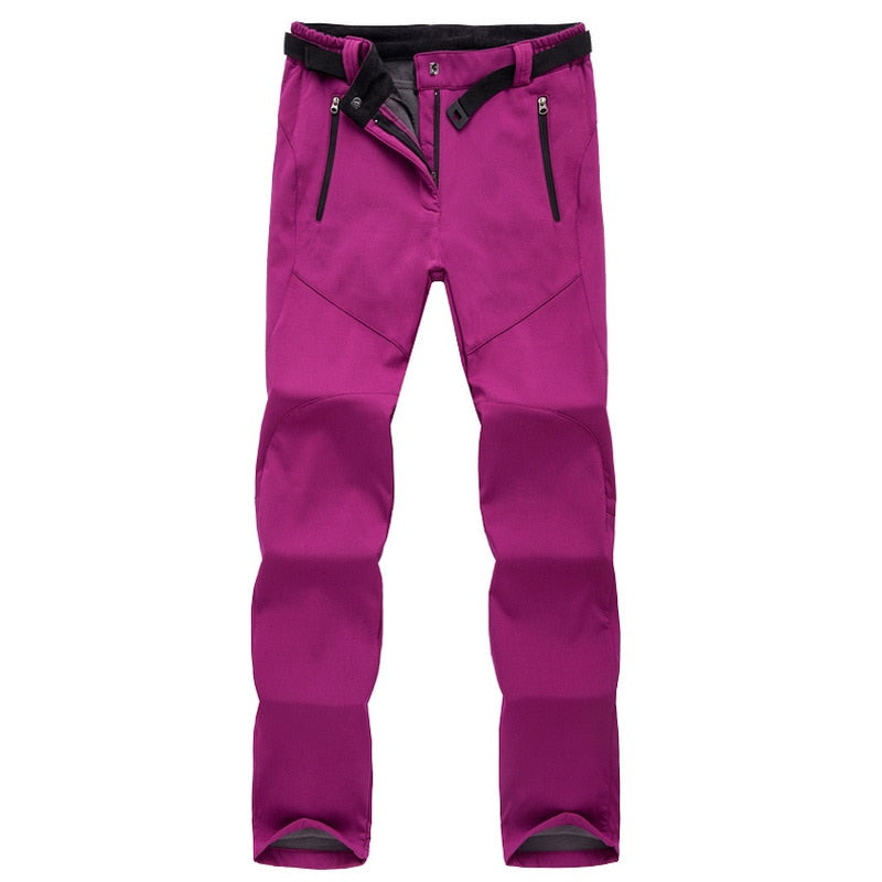 Men's Outdoor Waterproof Hiking Pants – Tactical Fleece-Lined Trekking Trousers