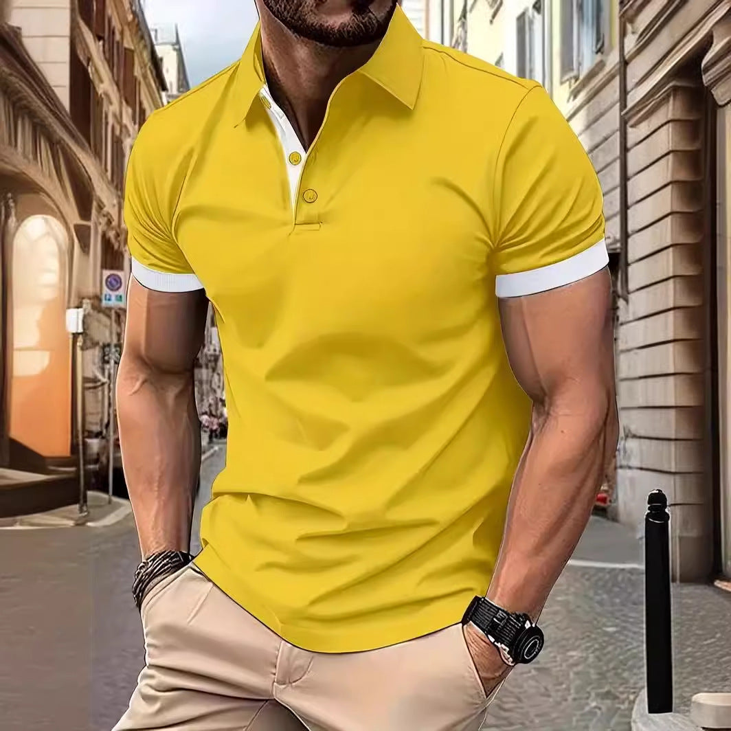 Dale – Casual Polo Shirt with 3D Solid Color