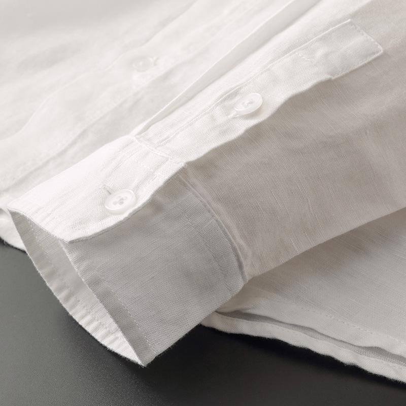 Amy – Hooded Long Sleeve Casual Linen Shirt