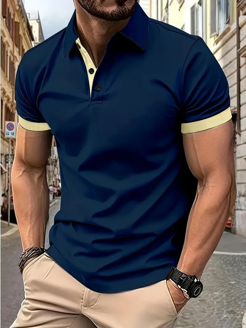 Dale – Casual Polo Shirt with 3D Solid Color