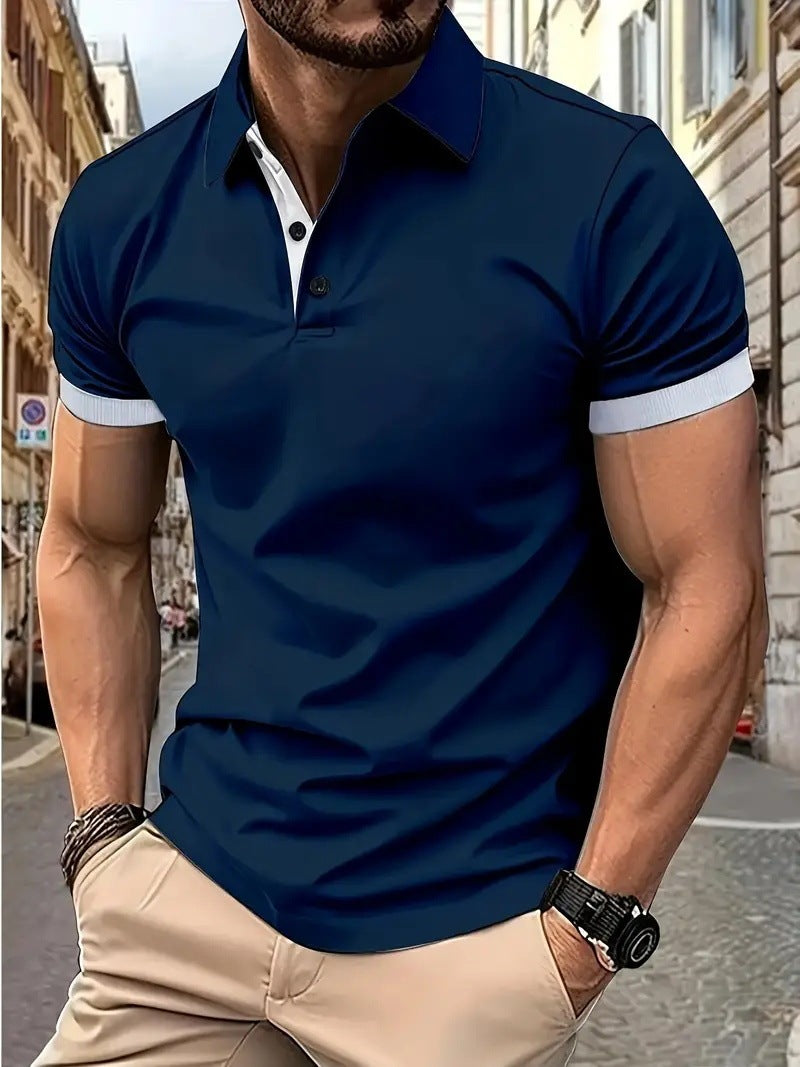 Dale – Casual Polo Shirt with 3D Solid Color