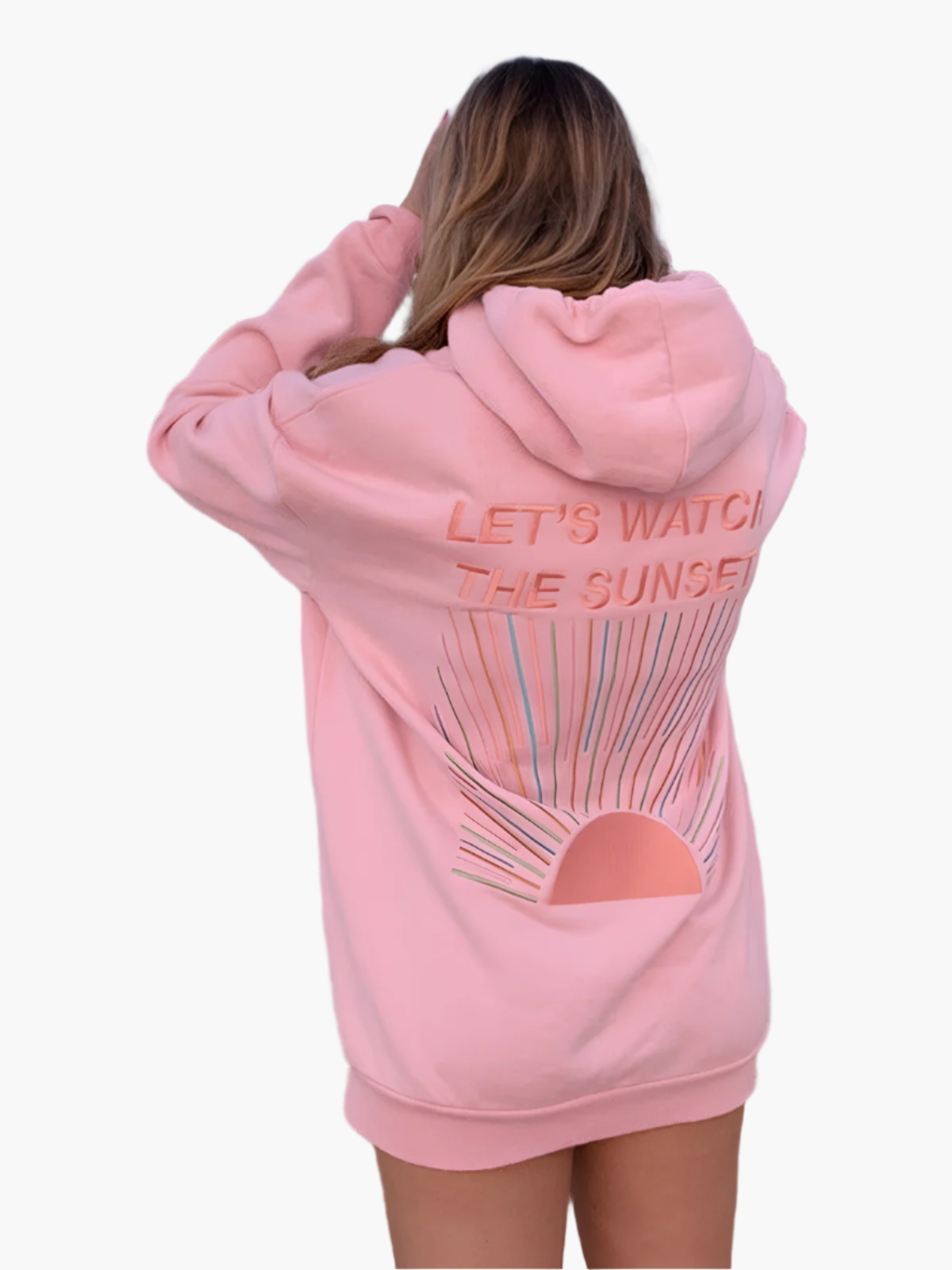 Women's Oversized Hoodie Let's Watch the Sunset Graphic Casual Pullover