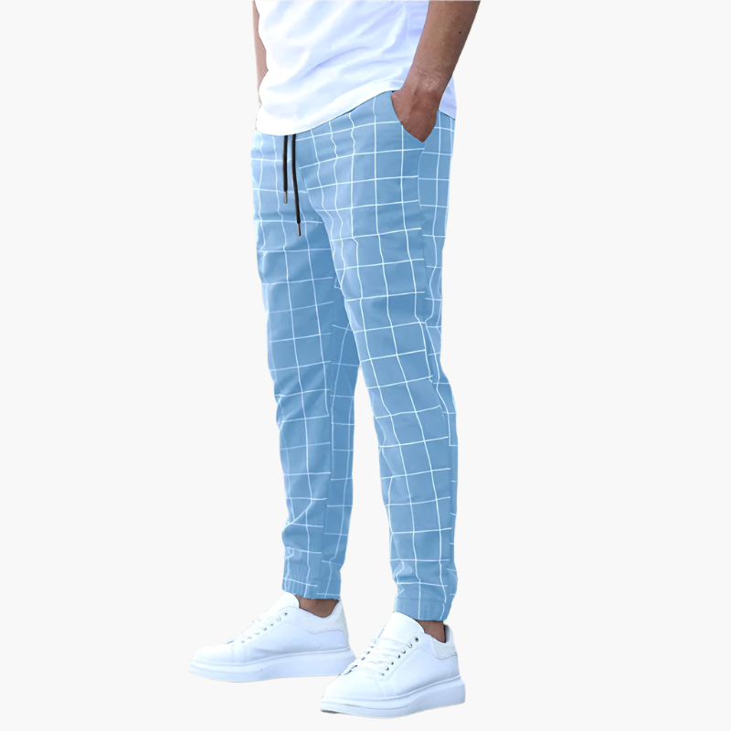 Men's Casual Checkered Jogger Pants – Modern Style & Everyday Comfort