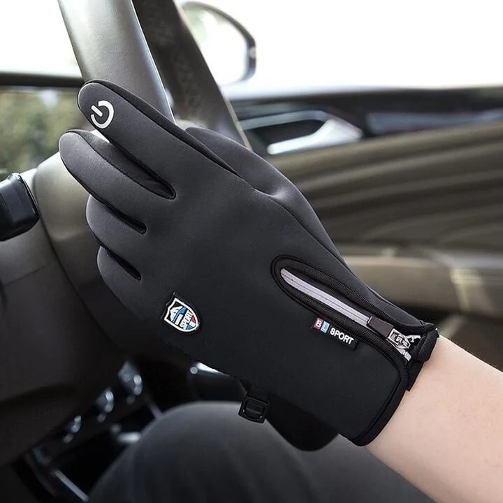 Men's and Women's Winter Outdoor Sports Gloves Windproof Waterproof Thermal Fleece Lined