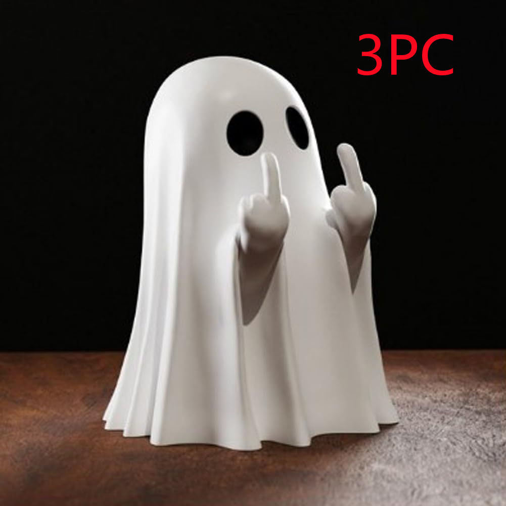 Halloween Ghost Resin Figurine - Funny Spooky Decoration for Parties & Home