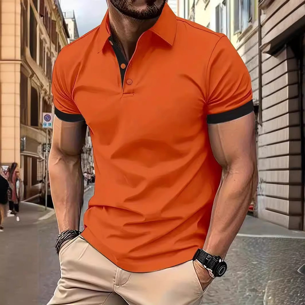 Dale – Casual Polo Shirt with 3D Solid Color