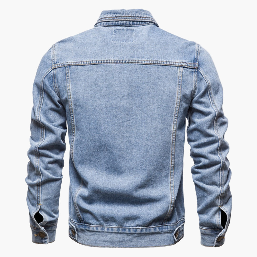 Men's Classic Denim Trucker Jacket for Everyday Style and Versatility