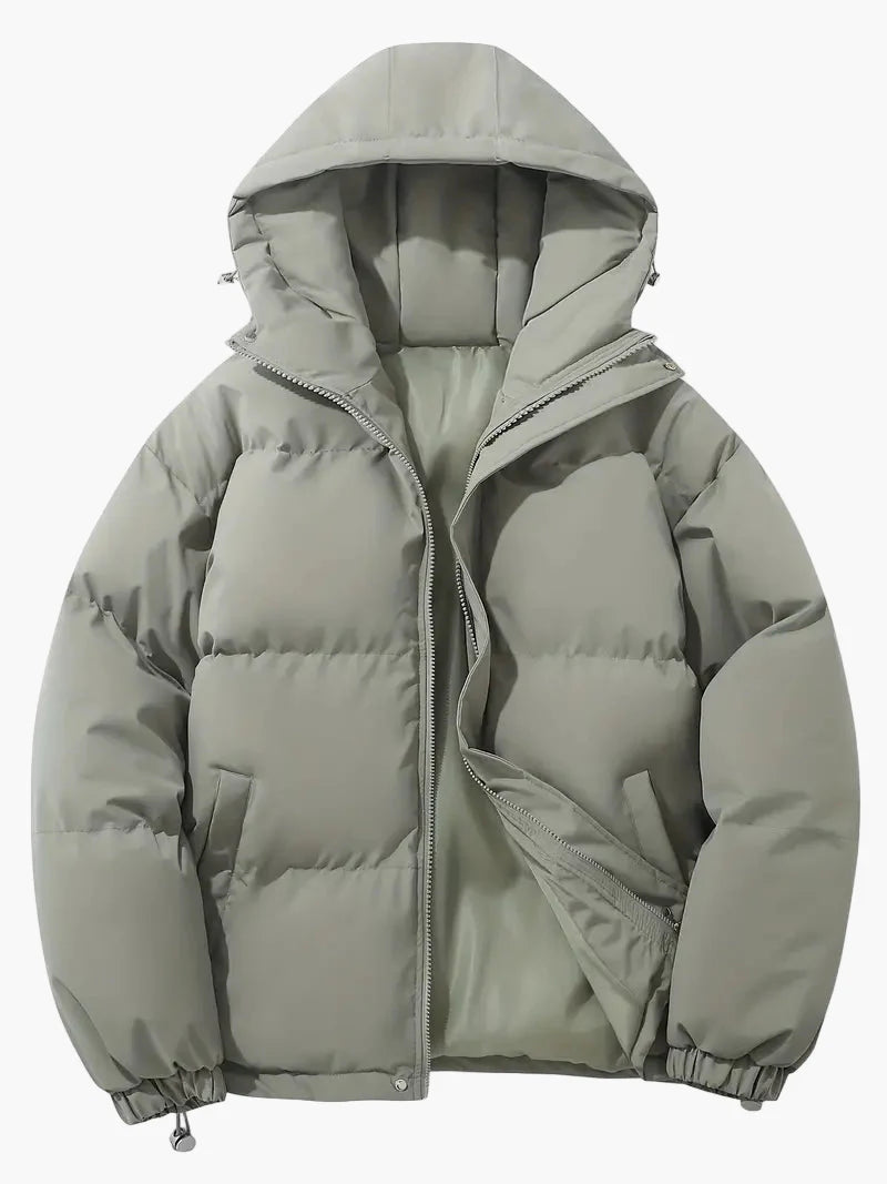Men's Classic Winter Puffer Jacket Hooded Warm Outdoor Coat