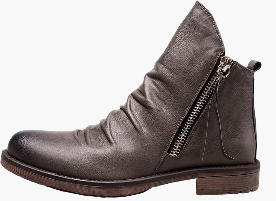 Men's Classic Ankle Boots with Side Zip – Modern Urban Style Everyday Footwear