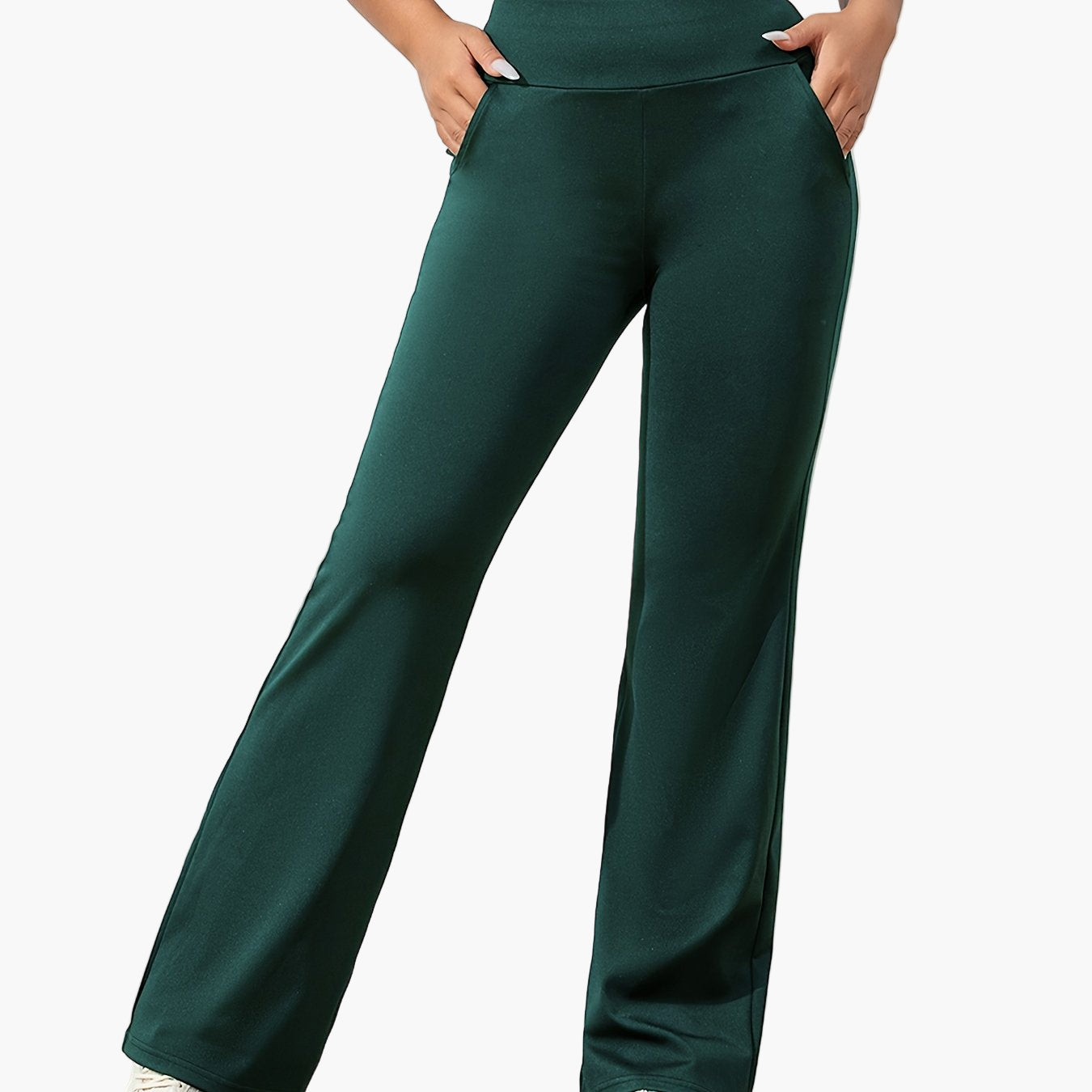 Women's Flared Yoga Pants with Pockets – Comfortable Stretch Fit for Yoga or Casual Wear