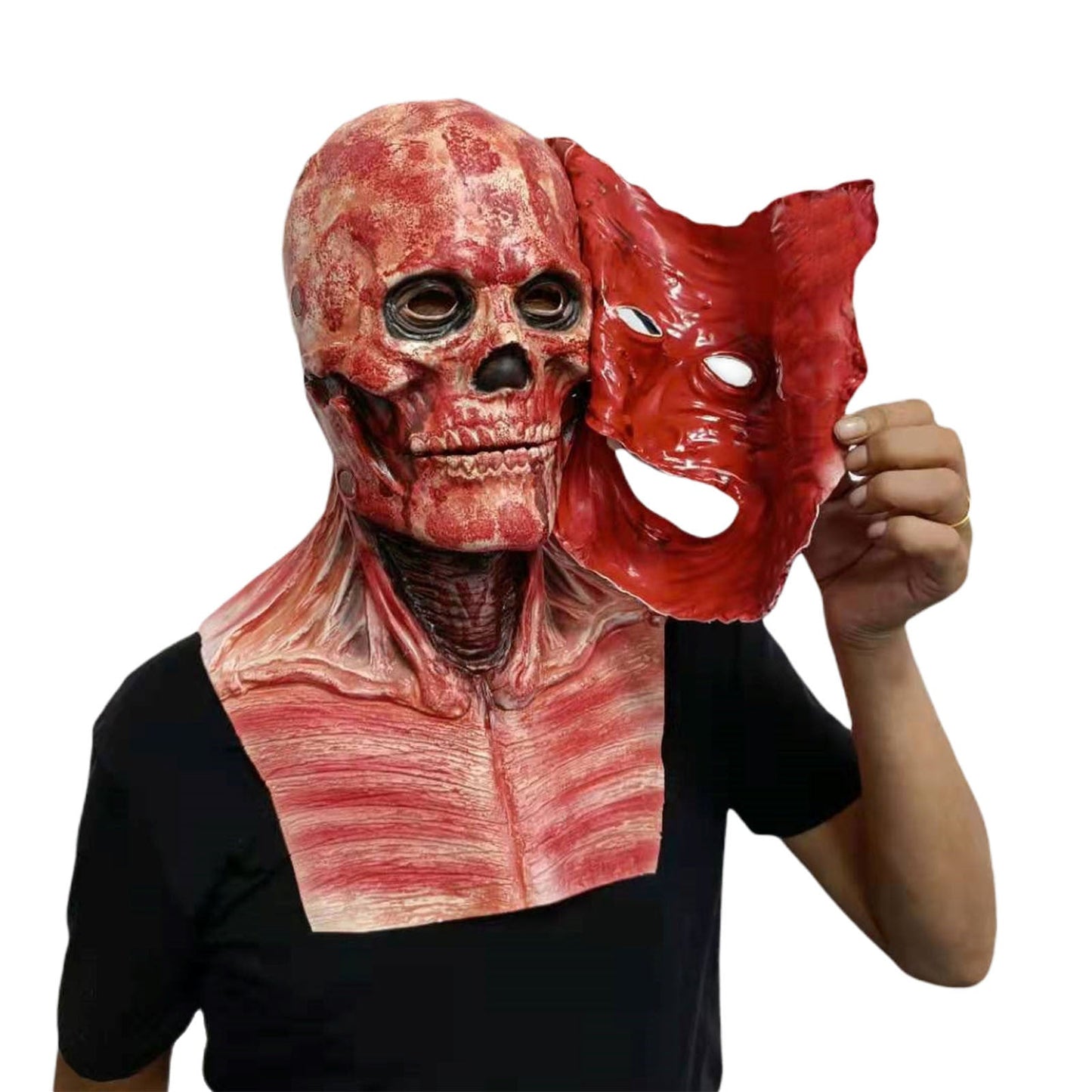 Halloween Scary Clown Latex Mask Headgear – DIY Horror Costume Accessory for Adults