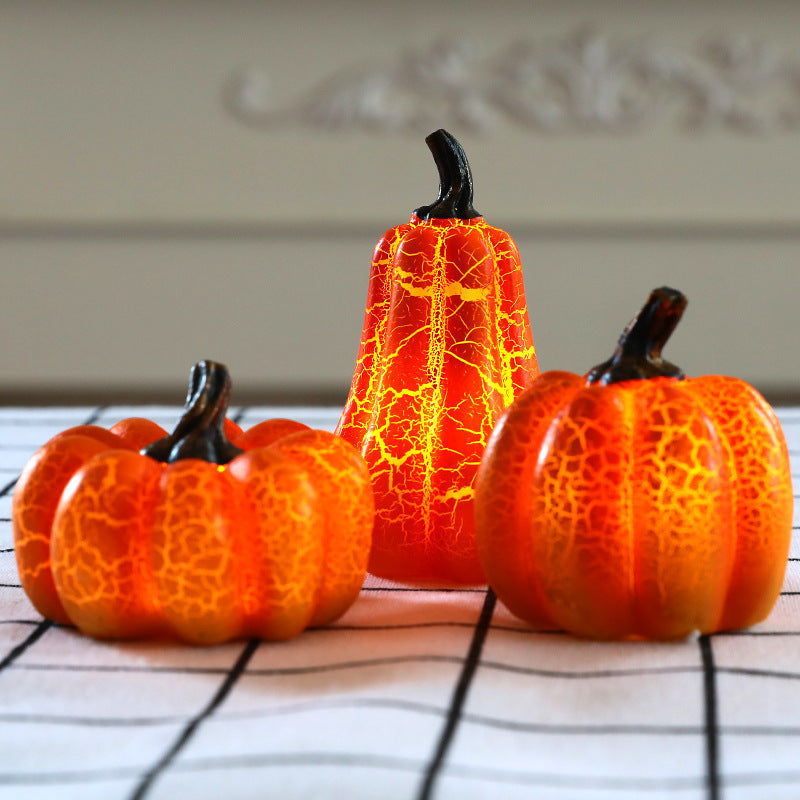 Halloween LED Pumpkin Lantern Decorative Props for Spooky Parties and Trick-or-Treat