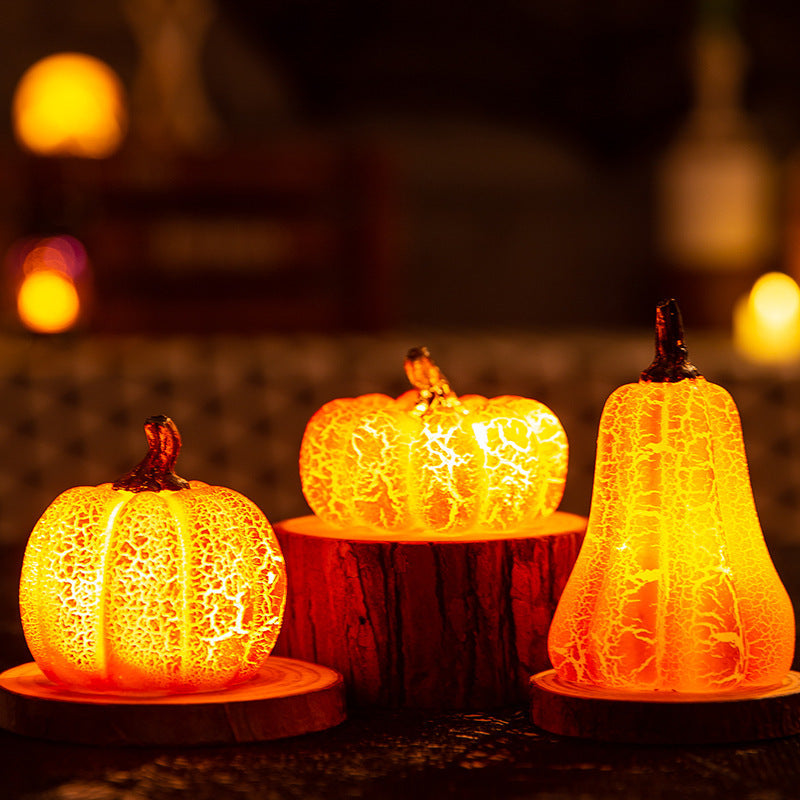 Halloween LED Pumpkin Lantern Decorative Props for Spooky Parties and Trick-or-Treat