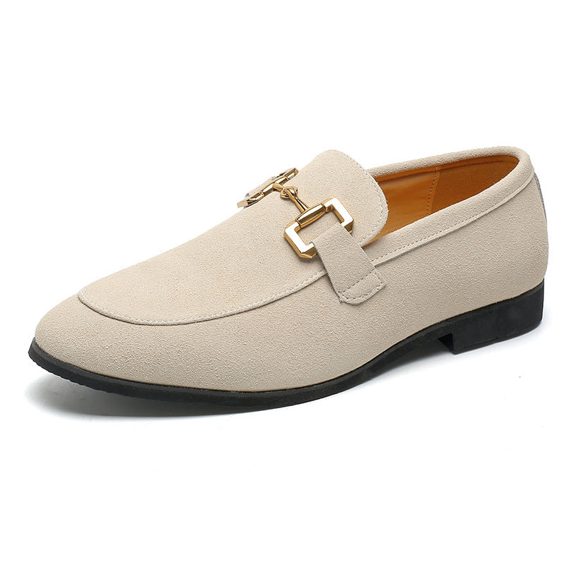 Men's Casual Loafer Dress Shoes with Metal Buckle – Business and Everyday Style