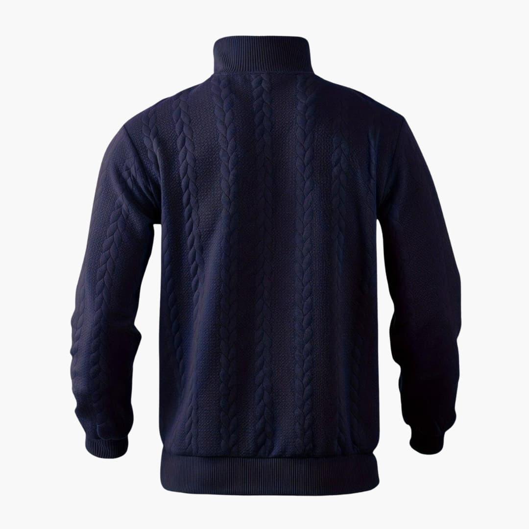 Men's Classic Half-Zip Cable Knit Pullover Sweater, Stylish and Warm for Everyday Wear