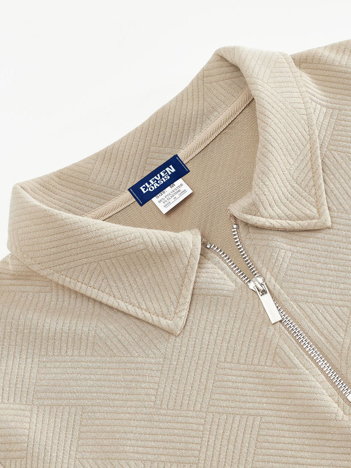 Men's Smart-Casual Half-Zip Pullover Sweater – Modern Patterned Knit for Versatile Everyday Wear