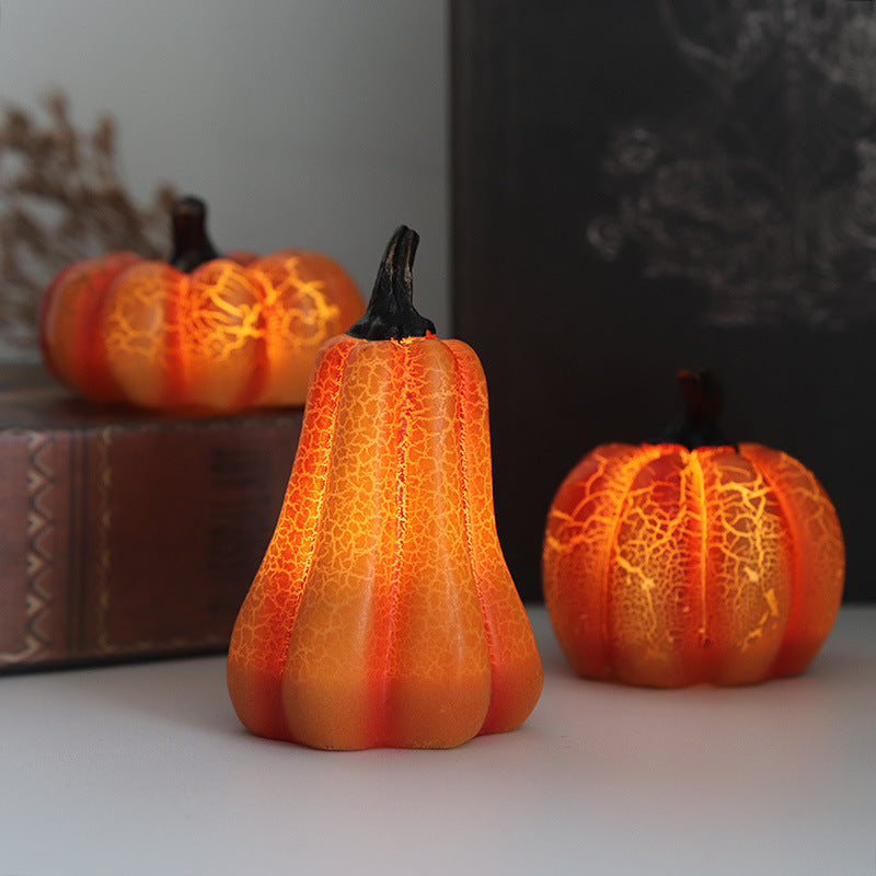 Halloween LED Pumpkin Lantern Decorative Props for Spooky Parties and Trick-or-Treat
