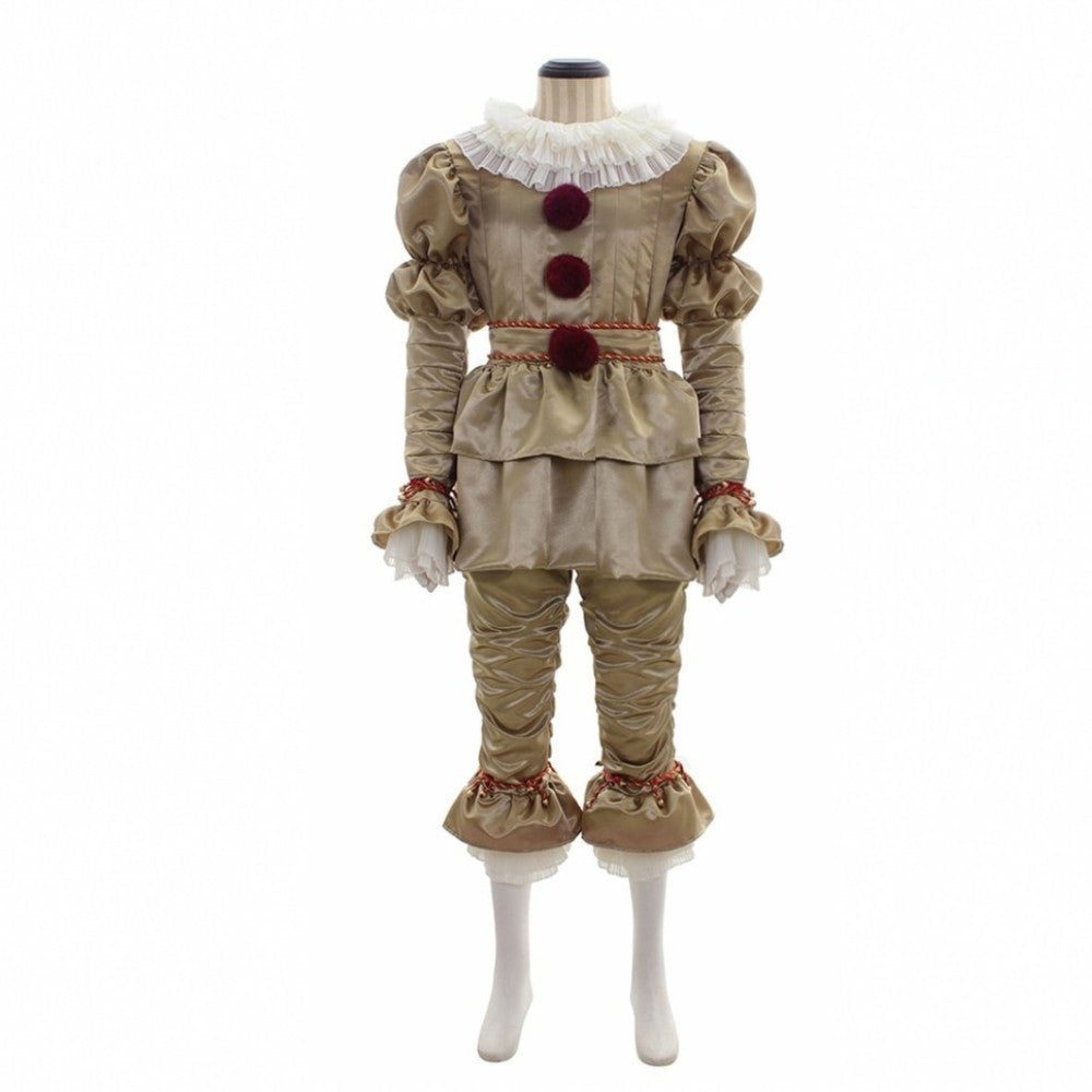 Halloween Pennywise Clown Costume Set for Adults – Scary Party Cosplay Outfit