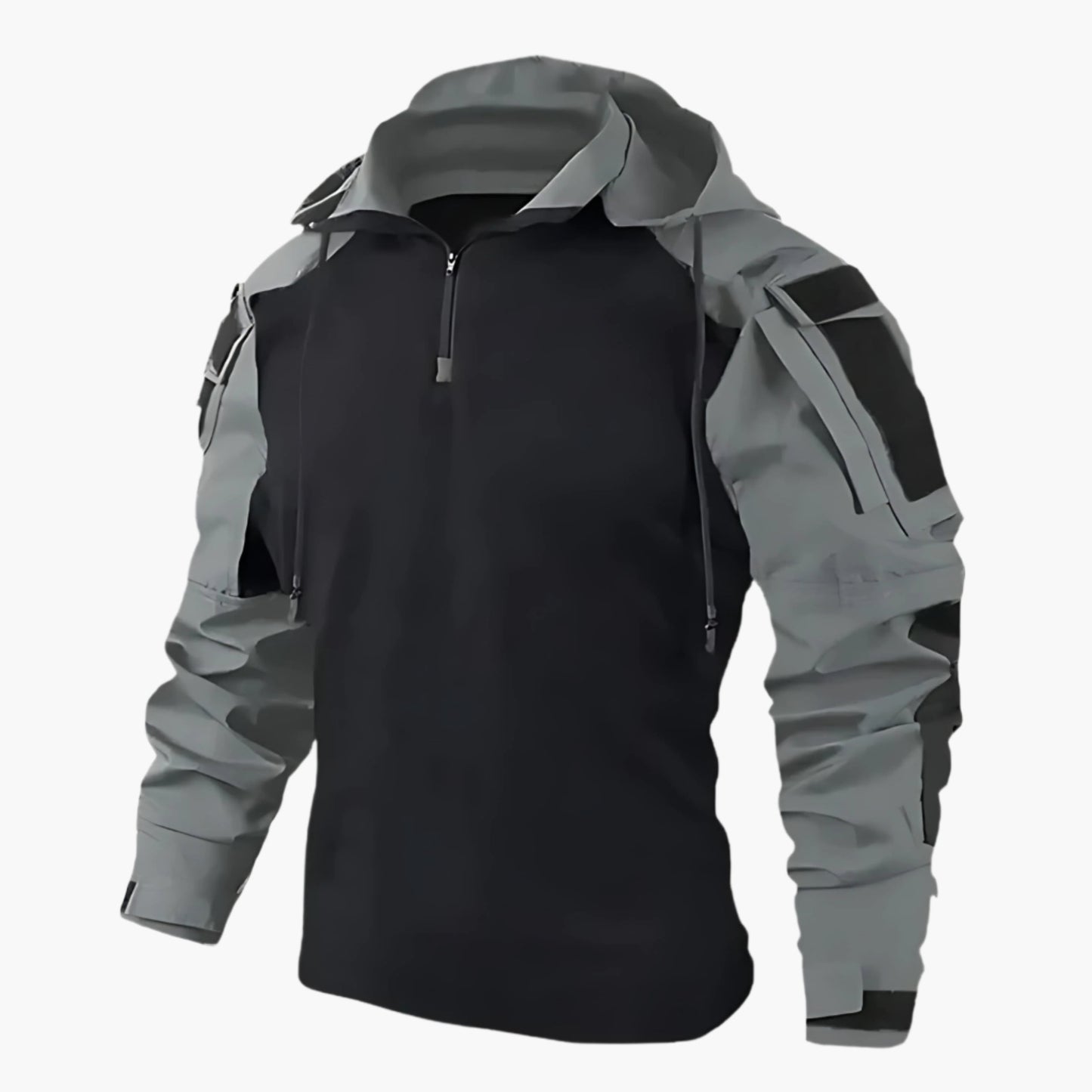 Men's Tactical Outdoor Softshell Jacket – Windproof Waterproof Adventure Hoodie