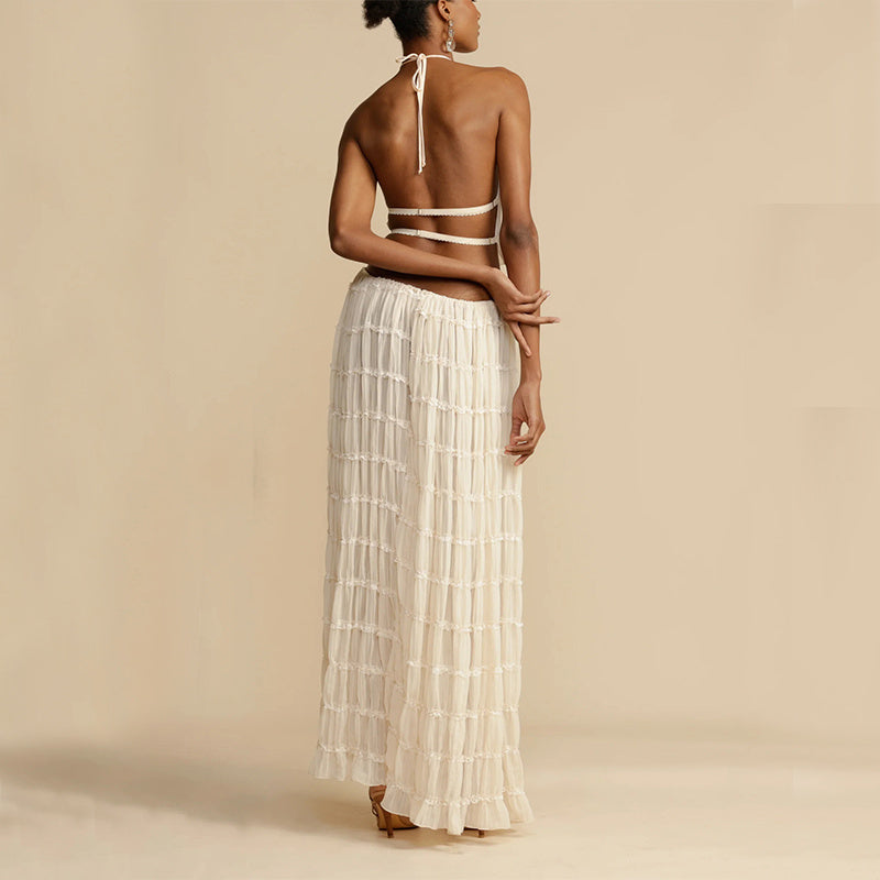 Amelia – Elegant Sleeveless Halter Dress Set