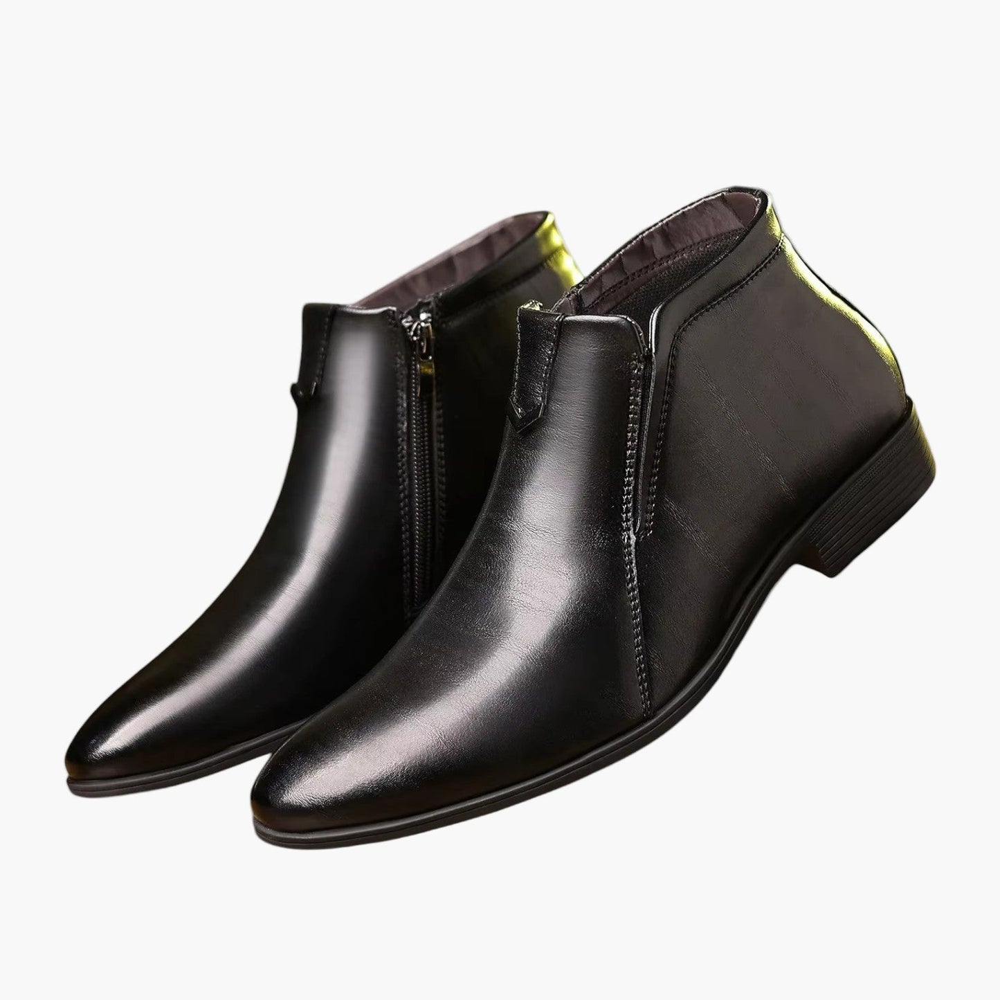 Men's Retro Ankle Dress Boots Classic High-Top Formal Footwear