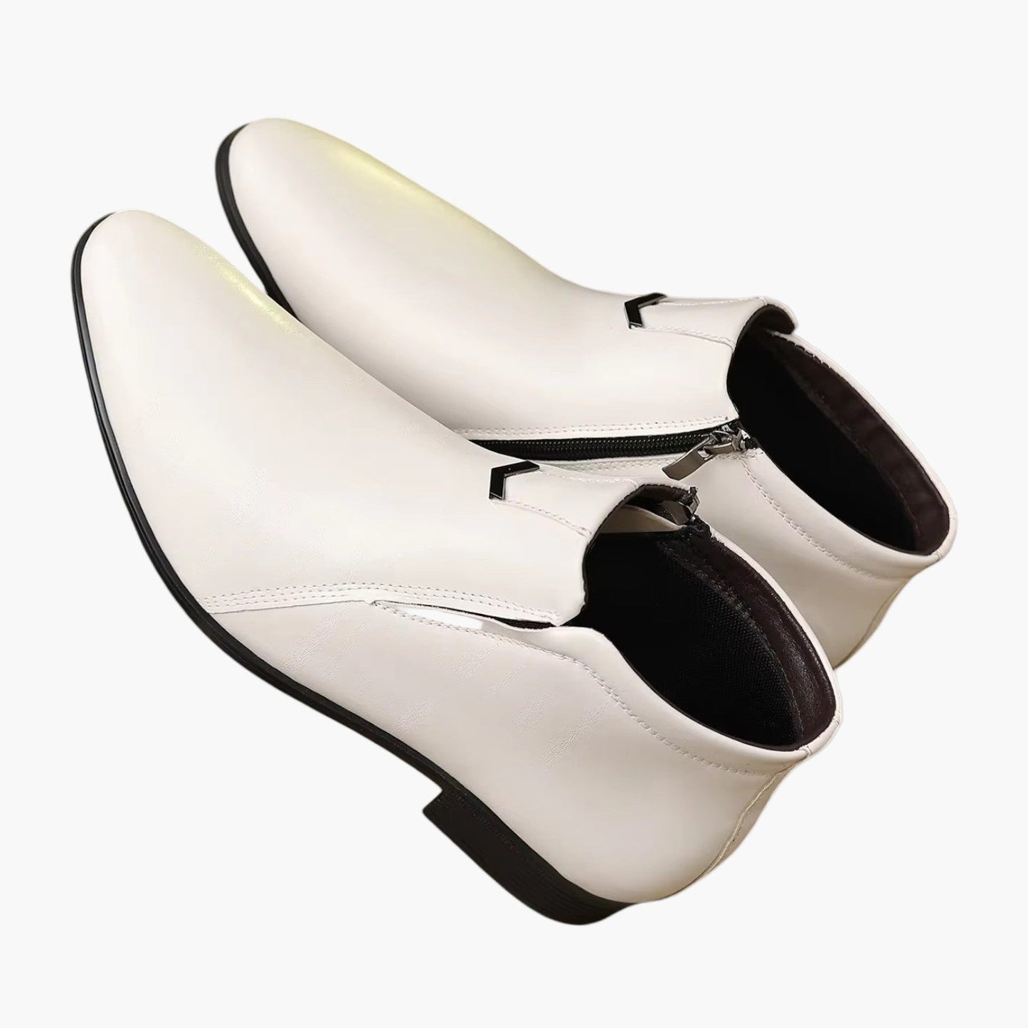 Men's Retro Ankle Dress Boots Classic High-Top Formal Footwear