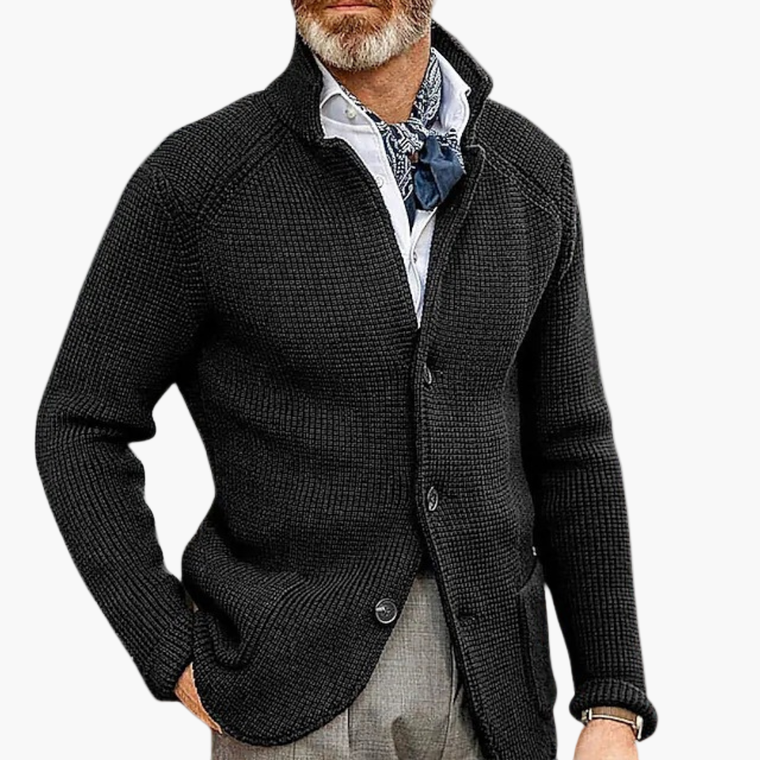 Men's Classic Knitted Cardigan Sweater for Casual and Business Wear