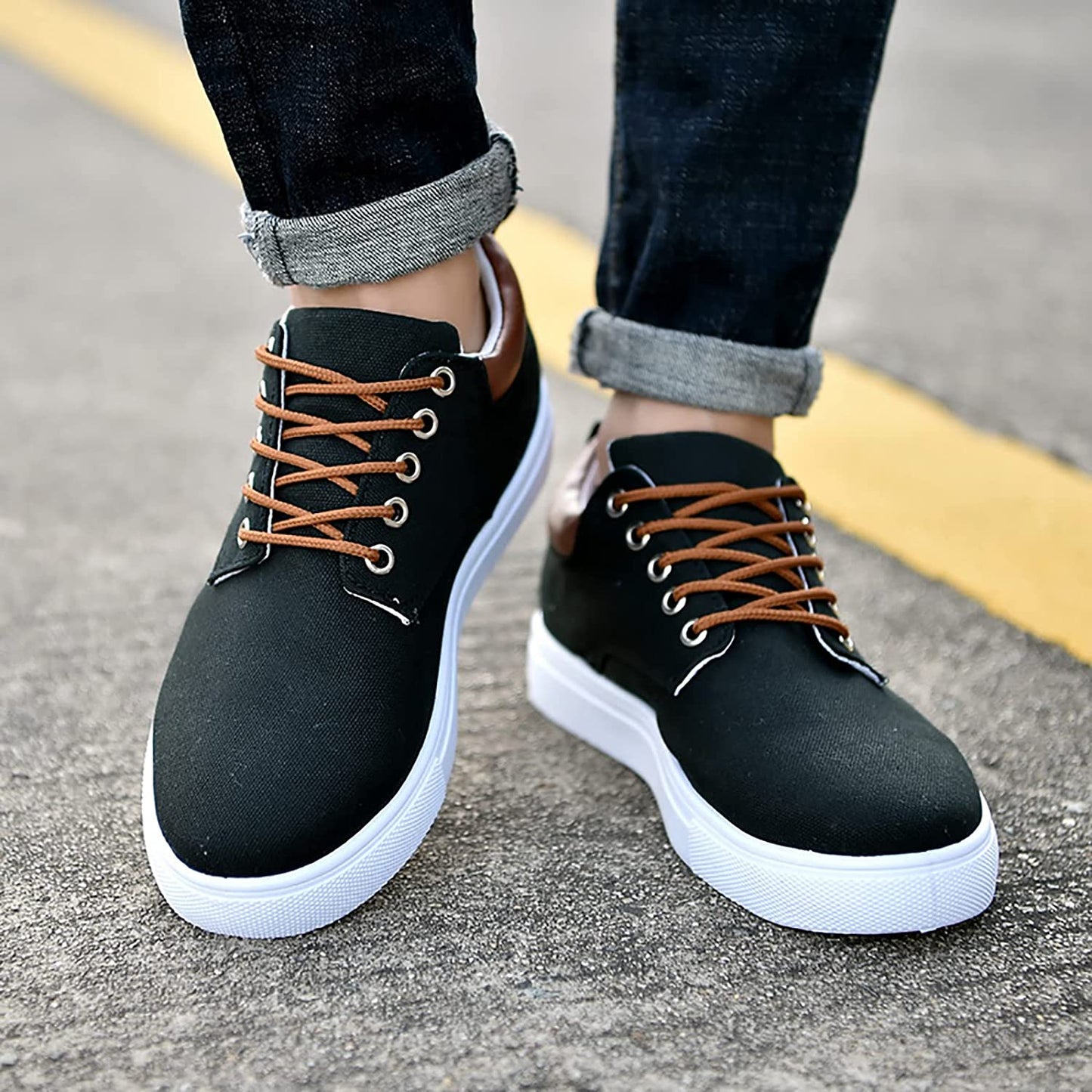 Men's Casual Canvas Sneakers – Versatile Everyday Comfort Shoes