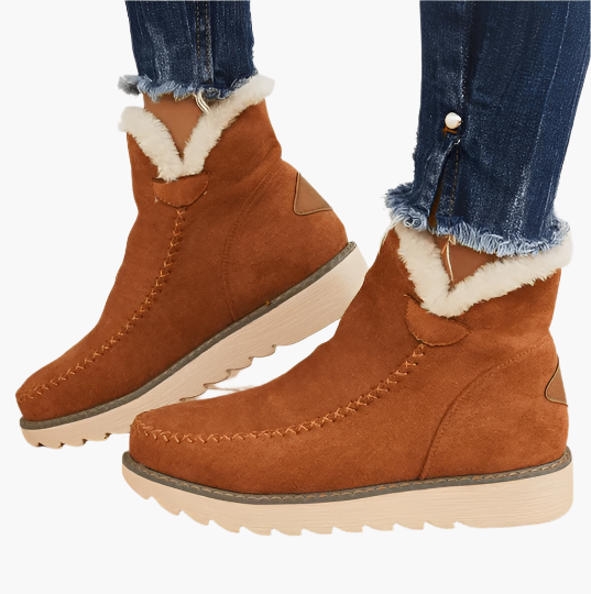 Women's Winter Snow Boots with Cozy Lining and Non-Slip Sole - Fashionable Comfort for Cold Weather