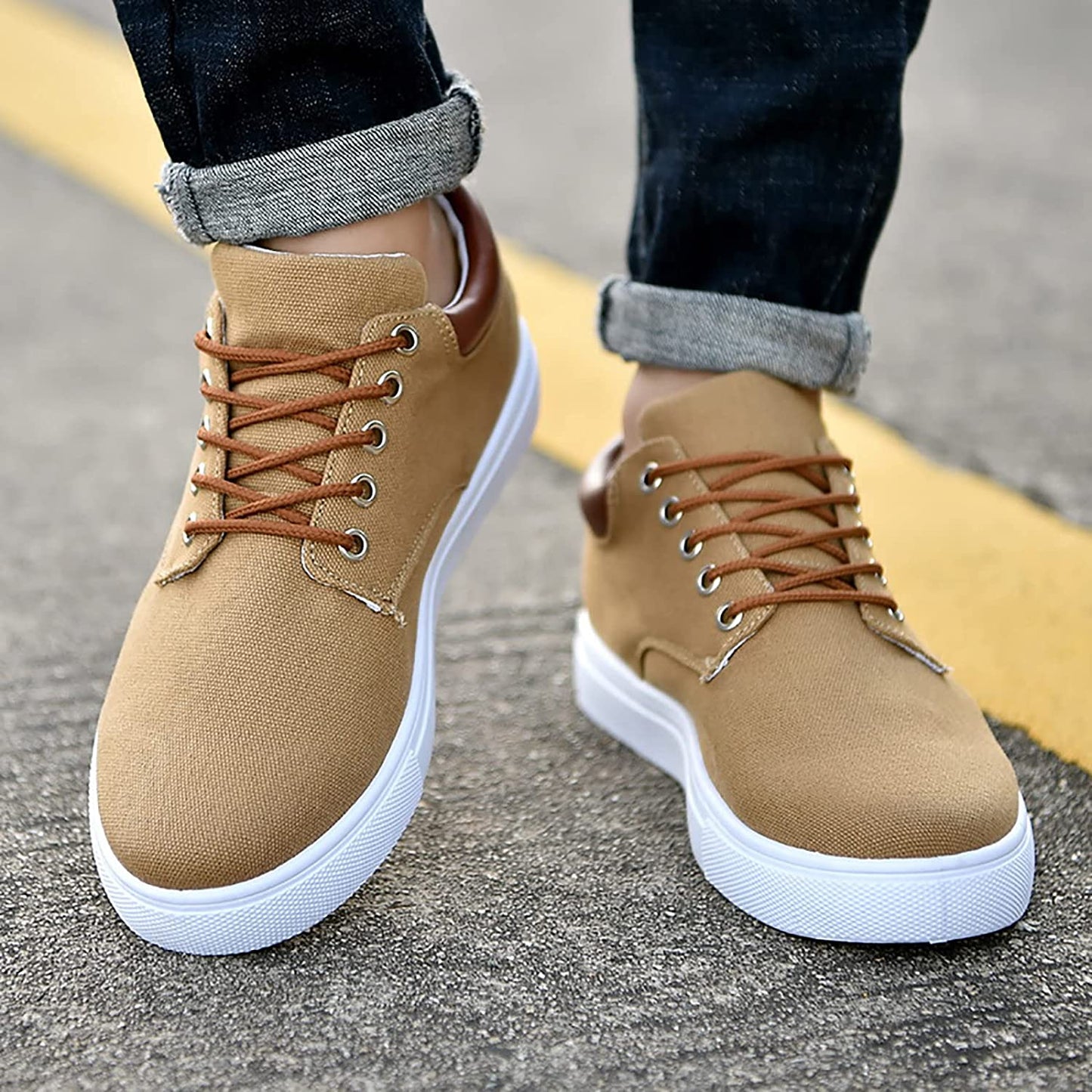 Men's Casual Canvas Sneakers – Versatile Everyday Comfort Shoes