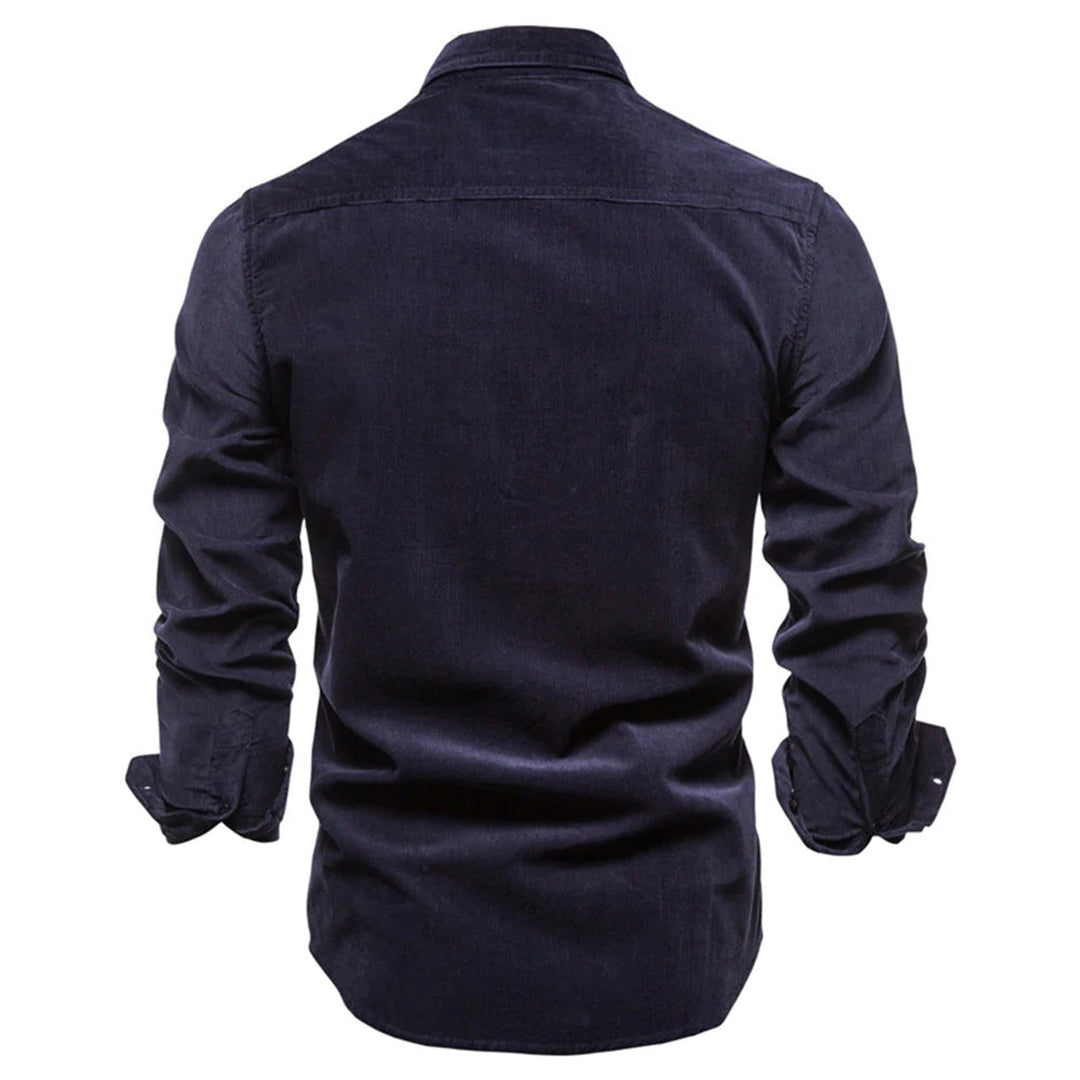 Men's Corduroy Casual Smart Shirt – Versatile Long Sleeve Button-Up for Everyday Style